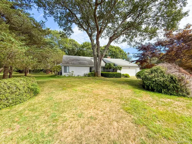 a white house that has a tree in front of the house