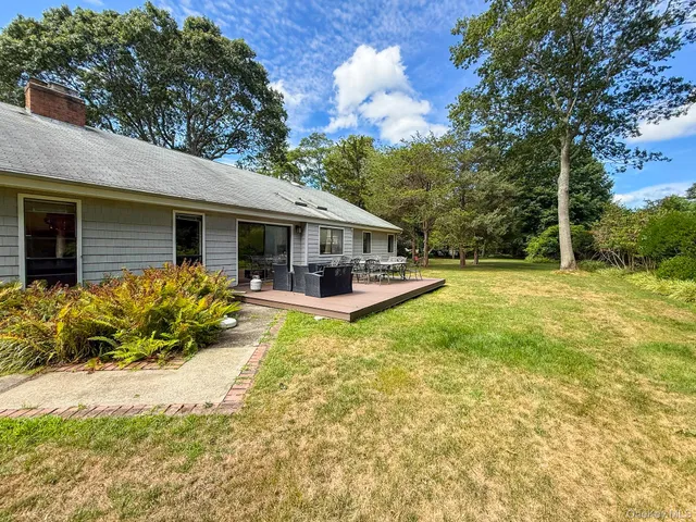 a view of a house with a patio