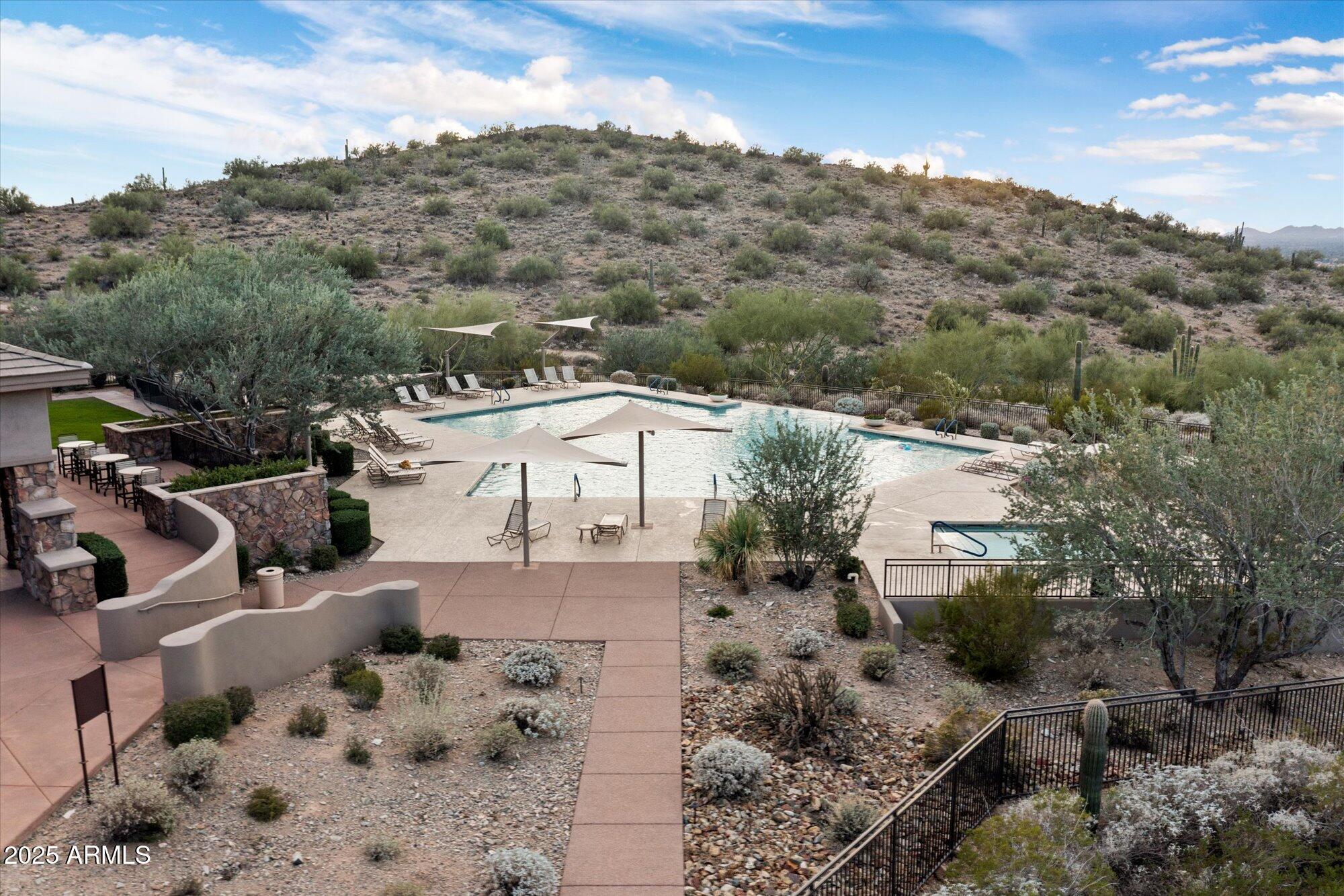 10747 East Greenway Road Scottsdale, AZ 85255 - Photo 44 of 56 a view of a terrace with a mountain