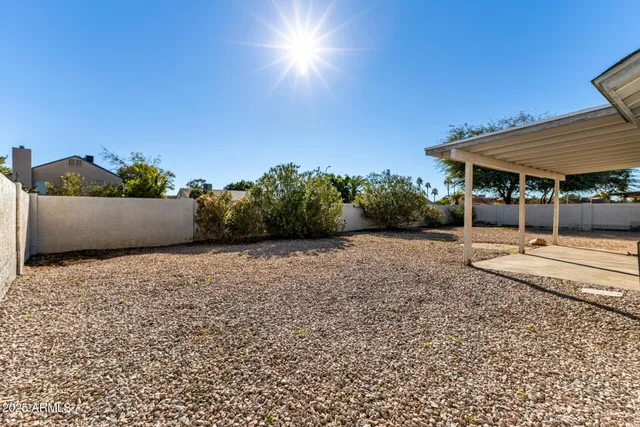 a view of a backyard