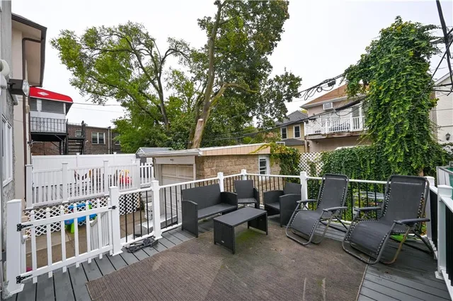 a terrace view with seating space