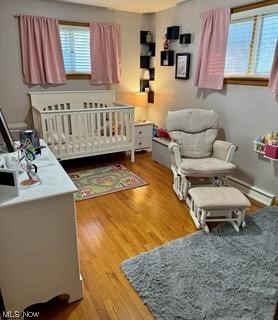 873 Bears Den Road Youngstown, OH 44511 - Photo 10 of 15 Bedroom featuring light wood-type flooring and a nursery area