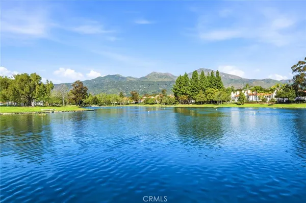 a view of lake with mountain