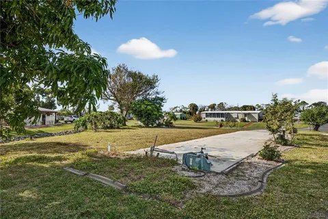 a view of an outdoor space and swimming pool