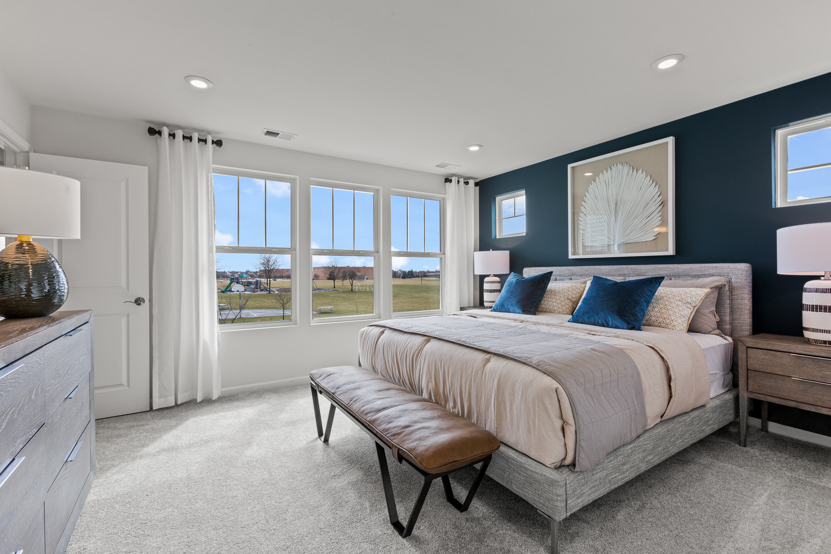 2108 Weatherbee Lane Naperville, IL 60563 - Photo 13 of 19 a bedroom with a large bed and a window