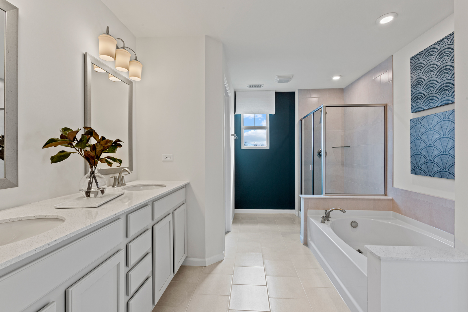 2108 Weatherbee Lane Naperville, IL 60563 - Photo 15 of 19 a bathroom with a tub sink and mirror