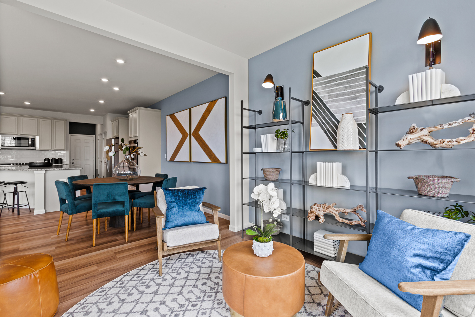 2108 Weatherbee Lane Naperville, IL 60563 - Photo 6 of 19 a living room with furniture and a kitchen area