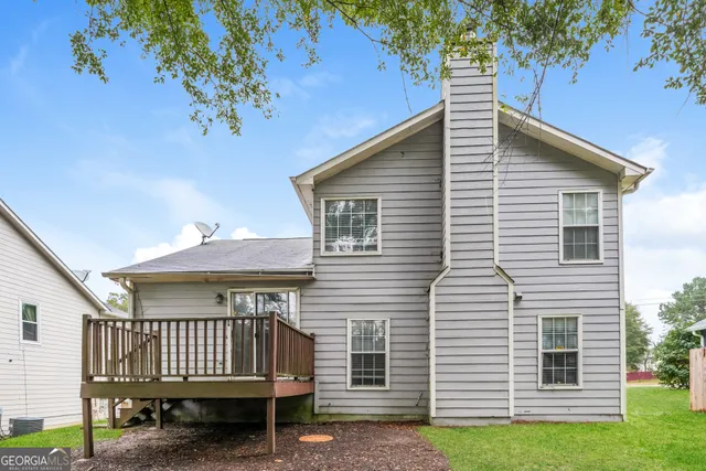 a view of a backyard with a garden