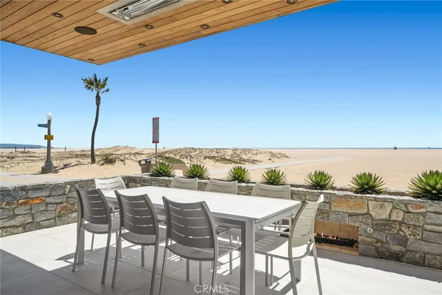 a view of an outdoor seating area