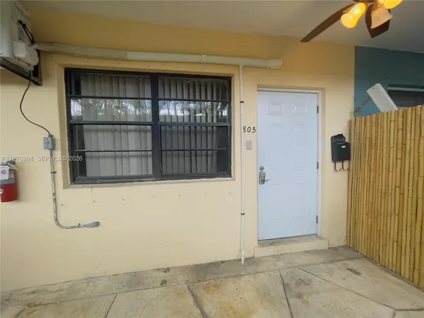 a view of front door