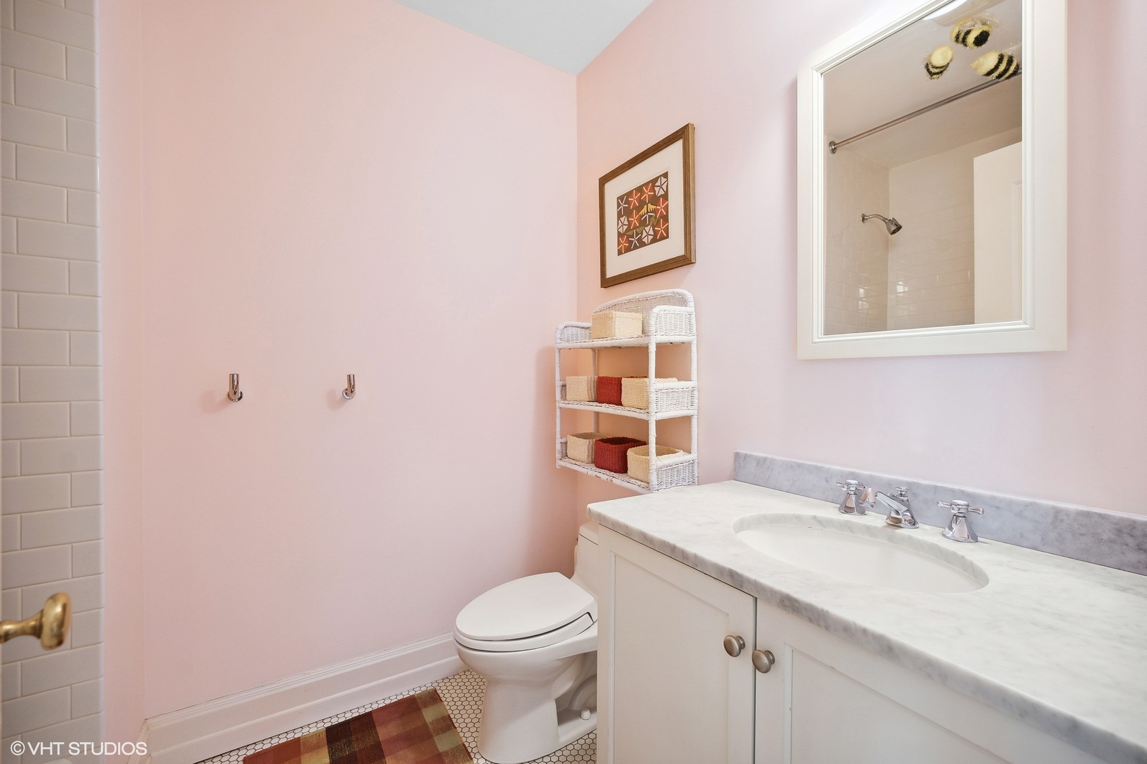 1024 Westmoor Road Winnetka, IL 60093 - Photo 21 of 38 a bathroom with a granite countertop sink mirror vanity and toilet
