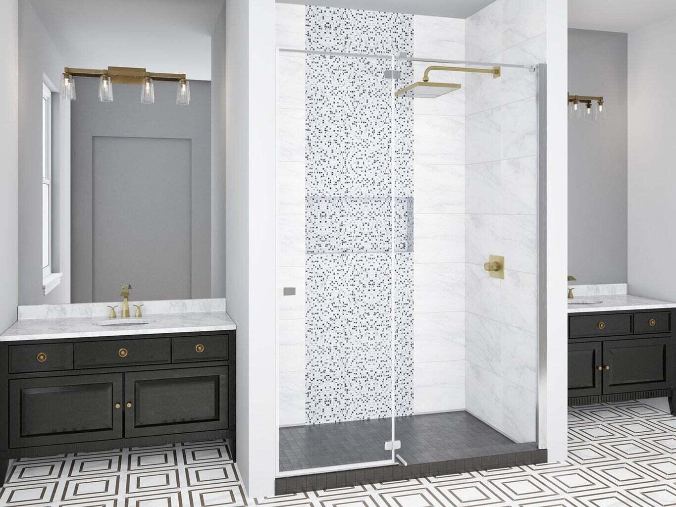 10883 Walnut Drive St. John, IN 46373 - Photo 11 of 30 a bathroom with a sink a mirror and shower