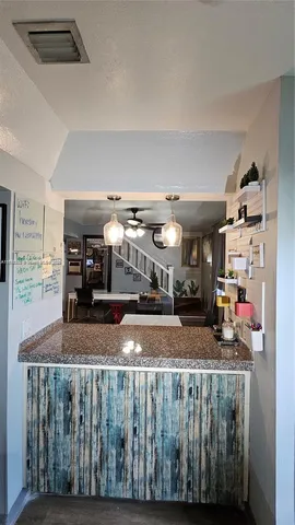 a living room with a large window