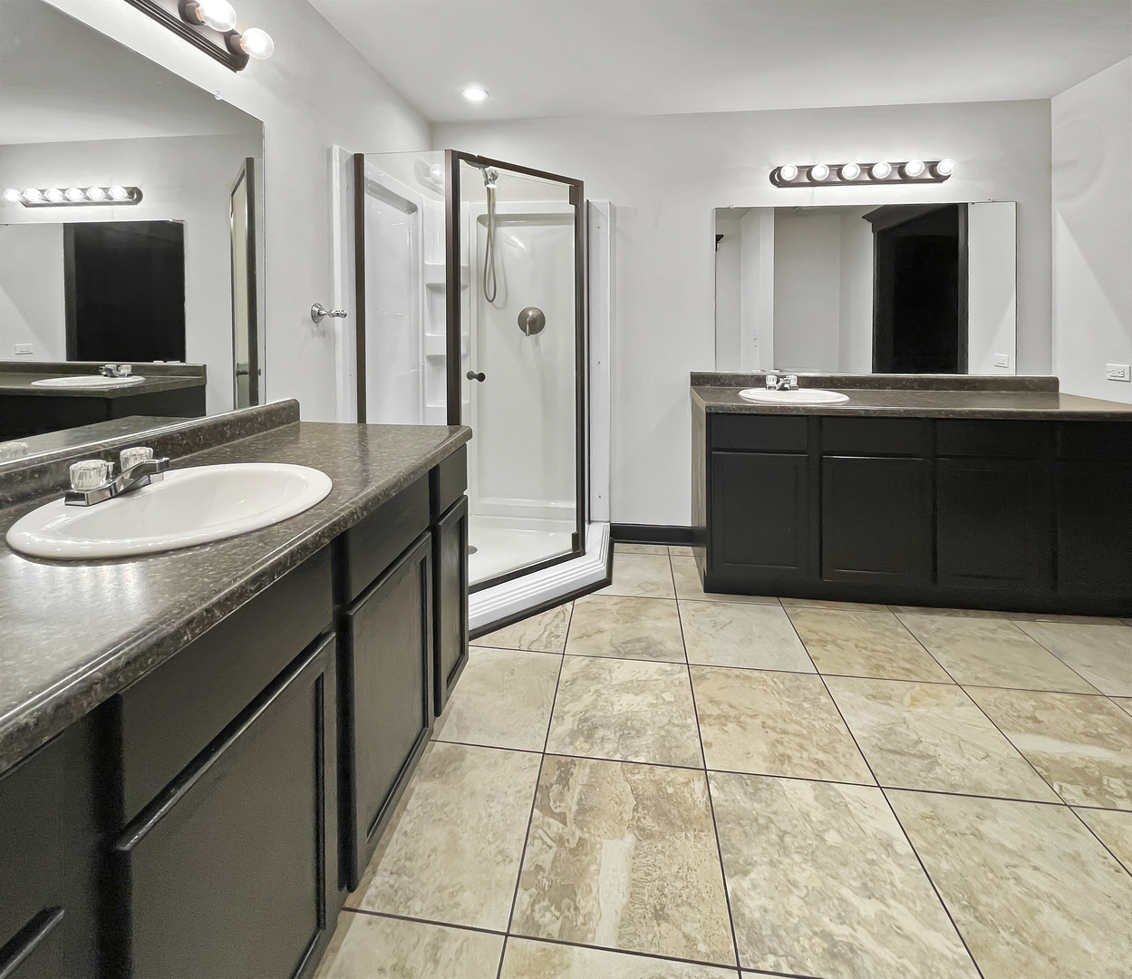 875 Golf Course Road, Unit 4 Crystal Lake, IL 60014 - Photo 9 of 13 a spacious bathroom with a sink and a mirror