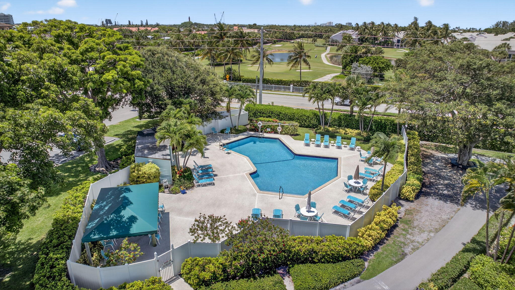 704 Clubhouse Circle Jupiter, FL 33477 - Photo 71 of 72 an aerial view of a house with a garden