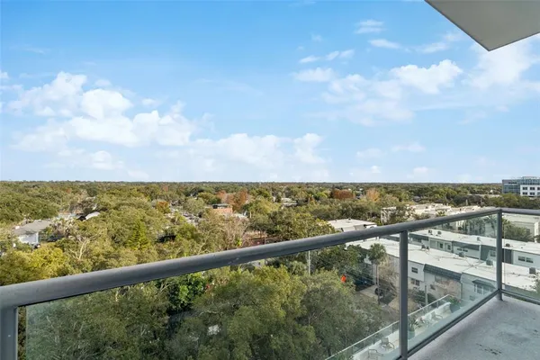 a view of sky from balcony
