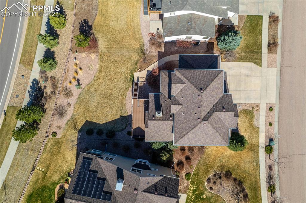 2423 Cinnabar Road Colorado Springs, CO 80921 - Photo 40 of 40 an aerial view of a house with a yard