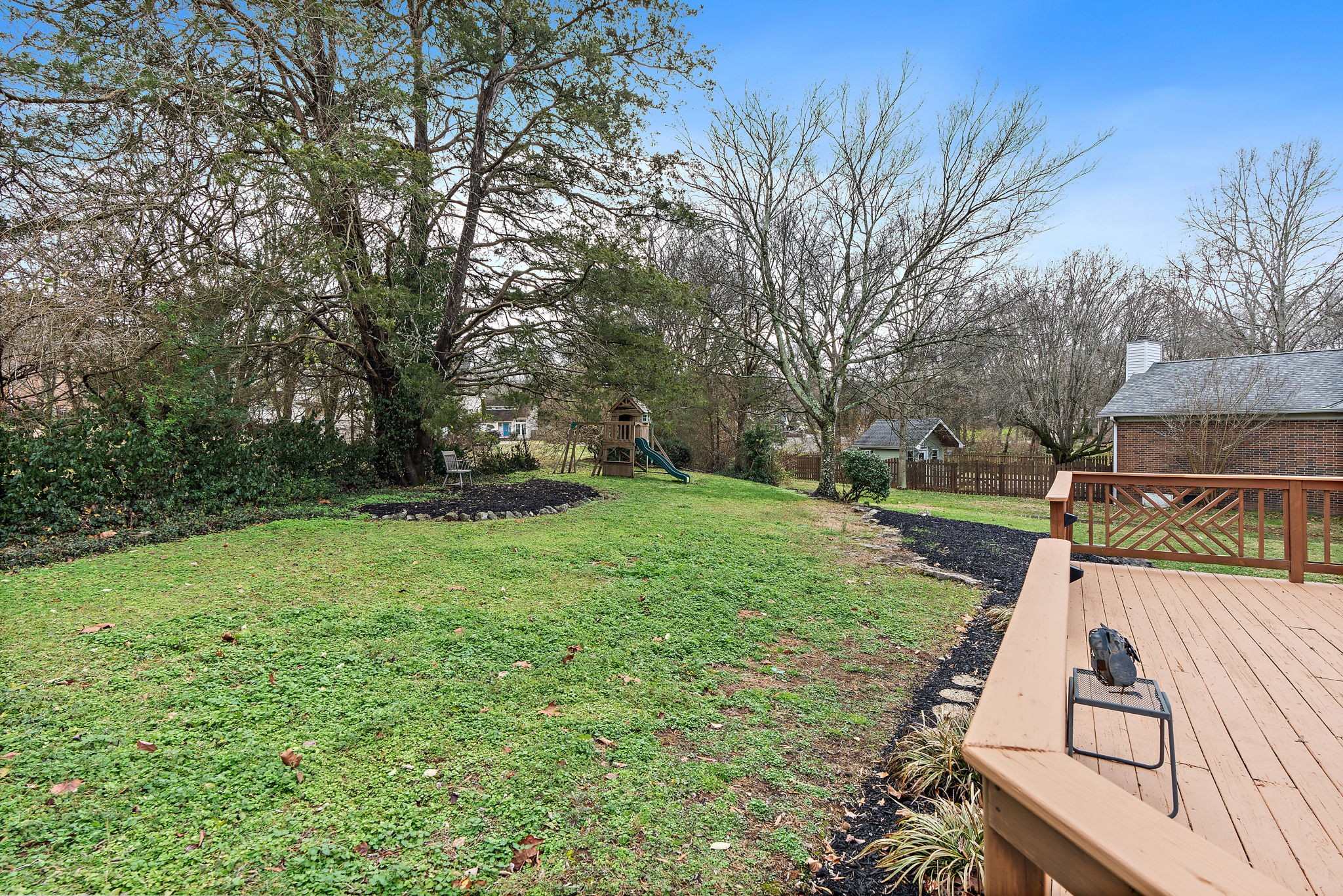 6916 Sunderland Circle Nashville, TN 37221 - Photo 43 of 43 a view of a backyard with wooden fence