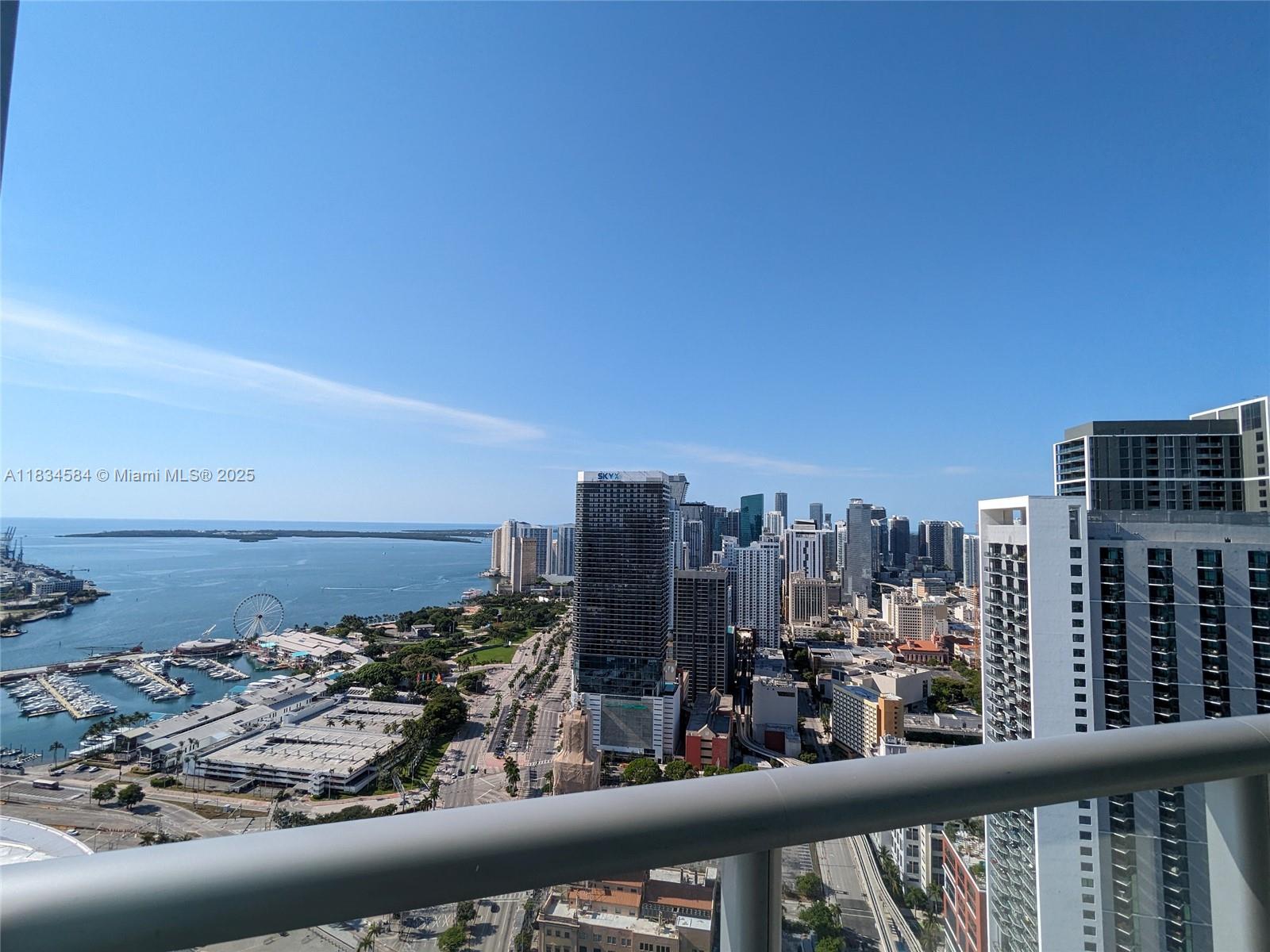 888 Biscayne Boulevard, Unit 4702 Miami, FL 33132 - Photo 17 of 27 a view of a balcony with city view