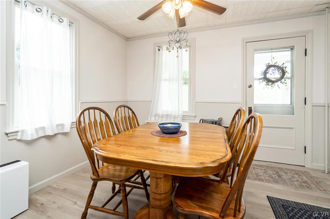 568 Bushkill Center Road Nazareth, PA 18064 - Photo 6 of 45 a view of a dining room with furniture and chandelier