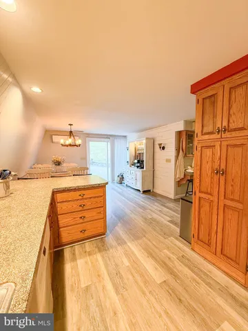 a view of a bathroom with a door