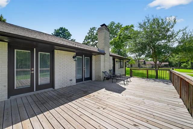 a house with view with a wooden floor