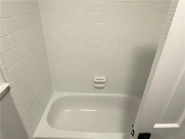 a close up of a bathtub