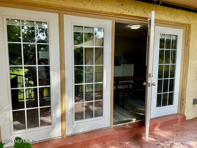 a view of front door