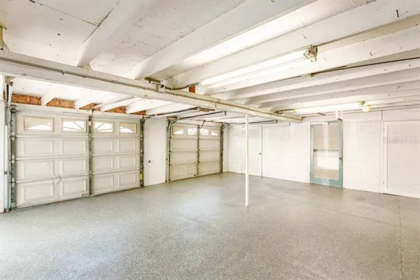 a view of a garage