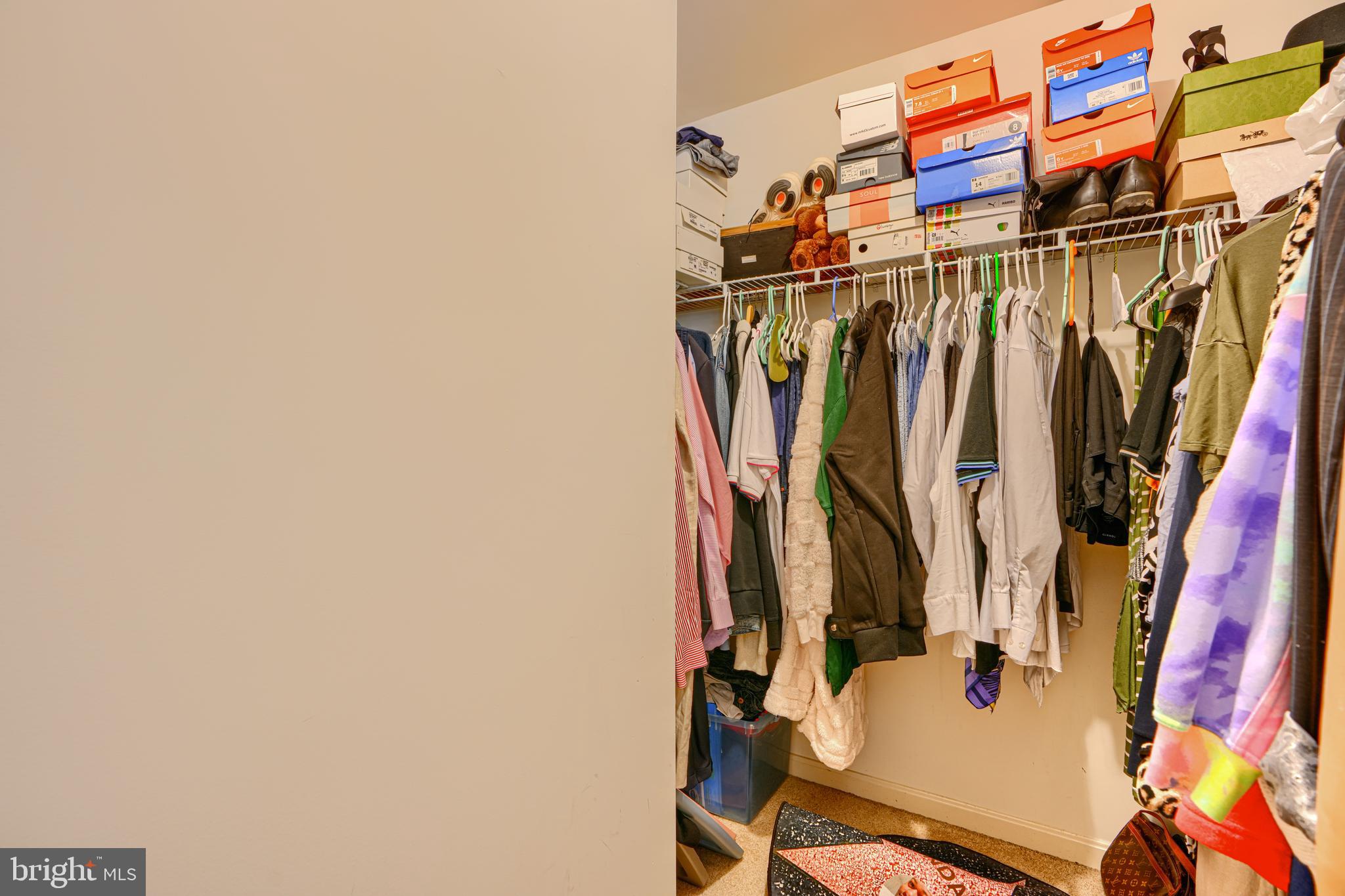 44317 Ocelot Way California, MD 20619 - Photo 40 of 45 a view of walk in closet with clothes and shoes