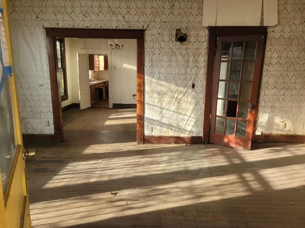 a view of a door of a house