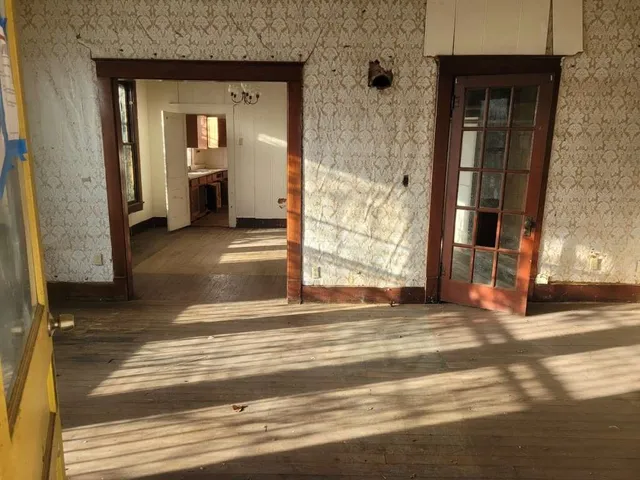 a view of a door of a house