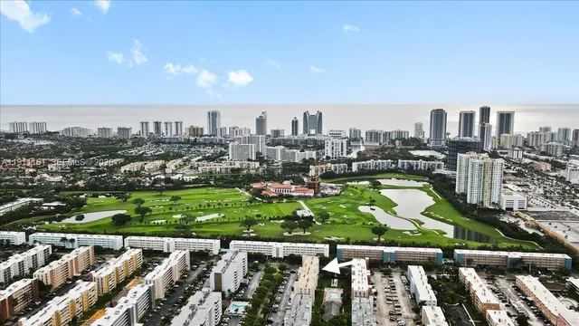 a view of a city with tall buildings