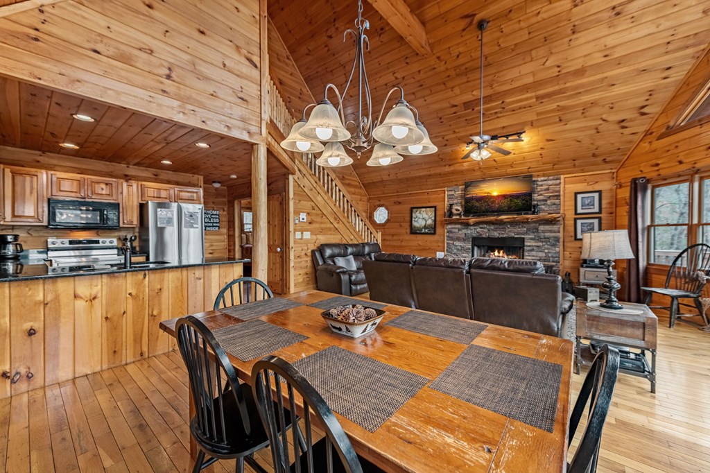 126 Sugar Mountain Road Blue Ridge, GA 30513 - Photo 55 of 78 a view of a dining room with furniture