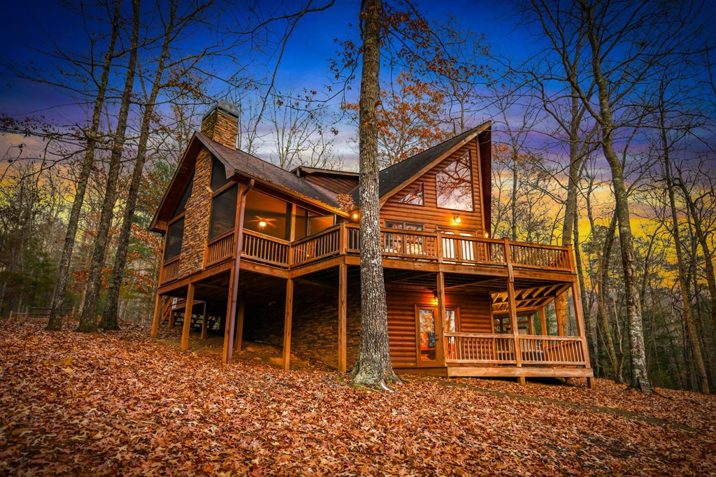 126 Sugar Mountain Road Blue Ridge, GA 30513 - Photo 74 of 78 a front view of a house with a yard