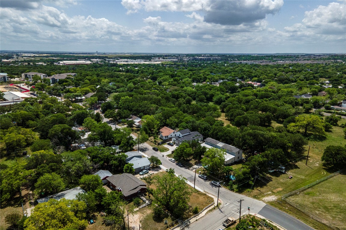 6402 Ponca Street Austin, TX 78741 - Photo 7 of 9 an aerial view of residential house with outdoor space
