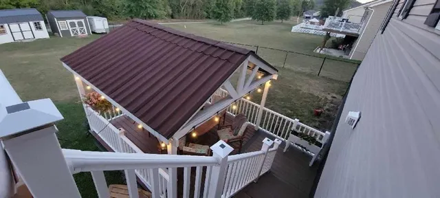 a view of deck and patio