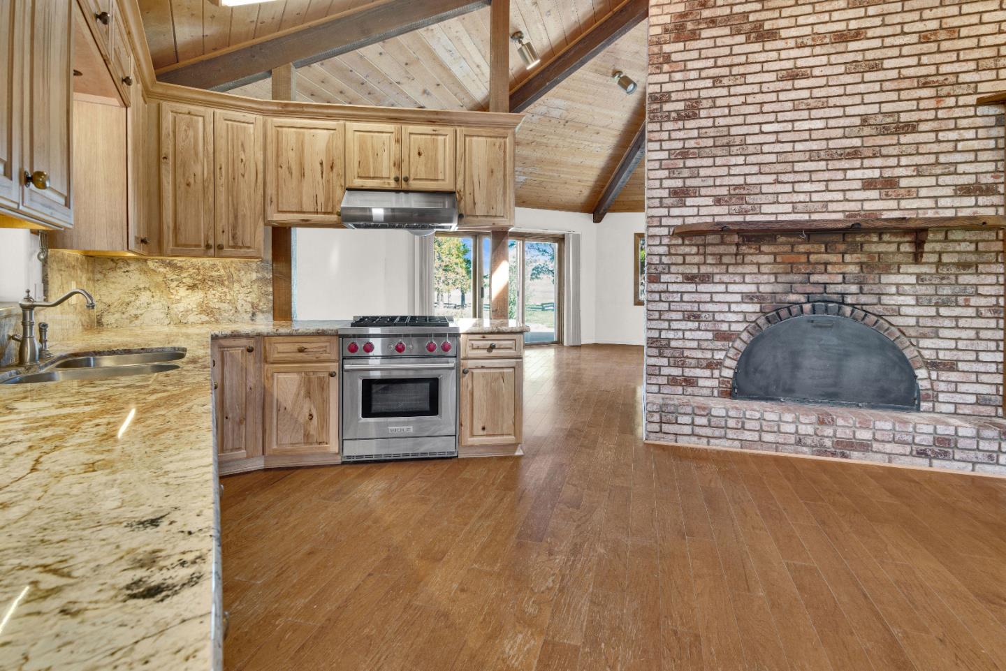 50145 Adobe Place Bradley, CA 93426 - Photo 13 of 39 a kitchen with stainless steel appliances granite countertop a stove a sink and a microwave