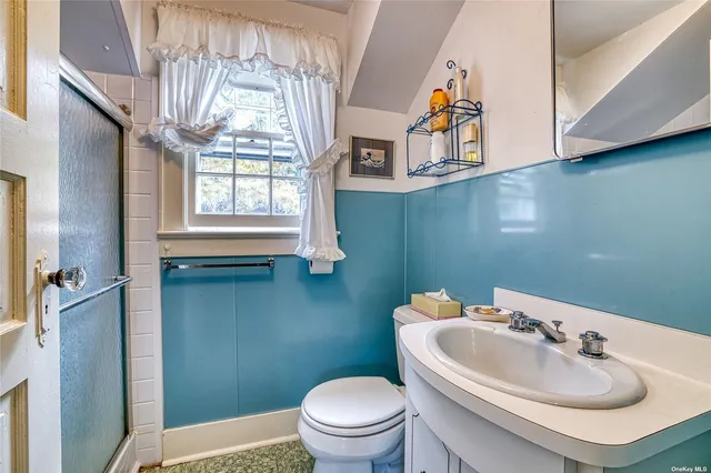 a bathroom with a sink and a toilet