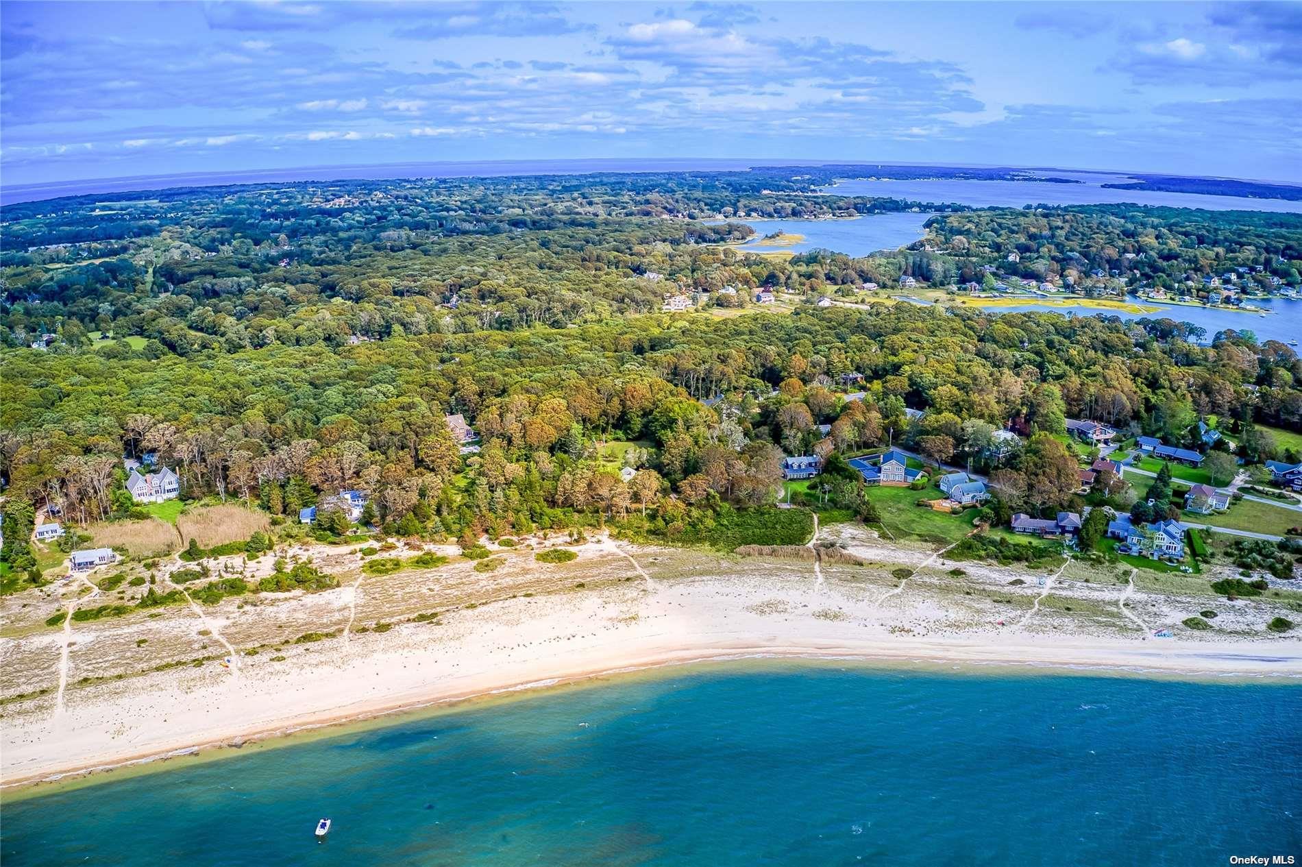 1695 Old Wood Path Southold, NY 11971 - Photo 32 of 32 a view of a yard with an ocean