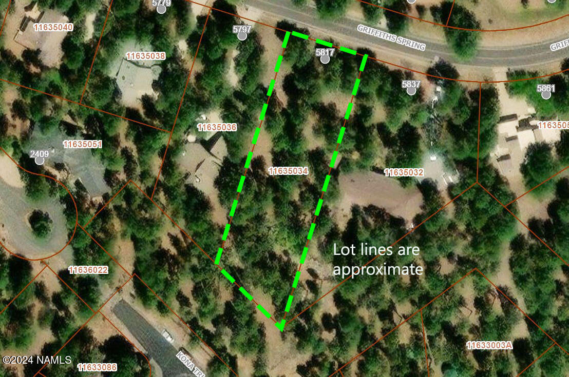5817 Griffiths Spring Flagstaff, AZ 86005 - Photo 14 of 14 Lot Lines