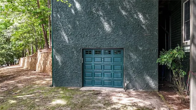 a view of balcony with furniture