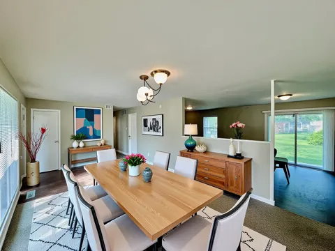829 Princeton Avenue Matteson, IL 60443 - Photo 4 of 20 a view of a dining room with furniture window and wooden floor
