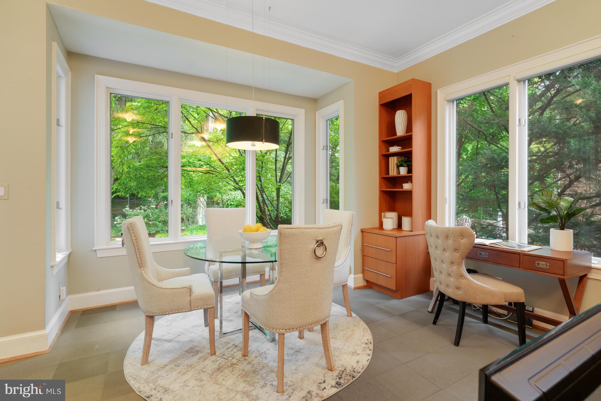 4811 W Street Northwest Washington, DC 20007 - Photo 11 of 46 Breakfast Area Overlooking the Rear Terrace