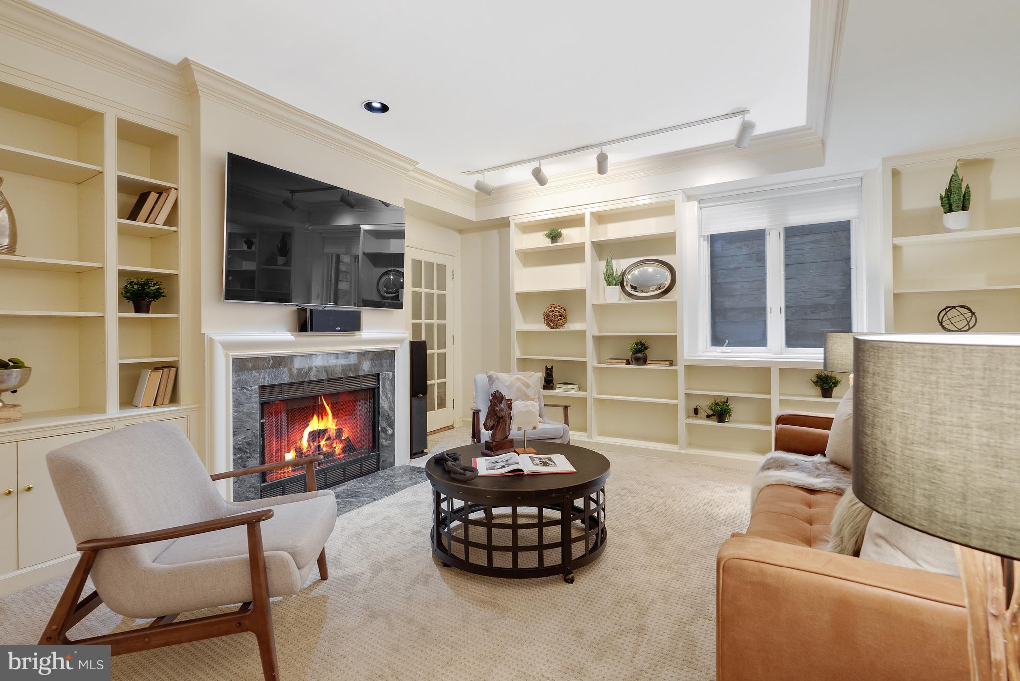 4811 W Street Northwest Washington, DC 20007 - Photo 43 of 46 Expansive Recreation Room with Fireplace