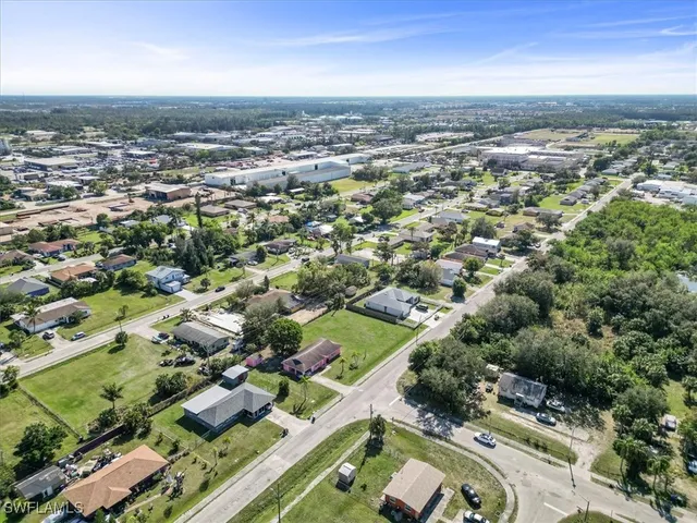 an aerial view of residential building with outdoor space