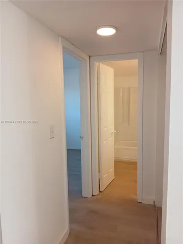 a view of a room with an empty space