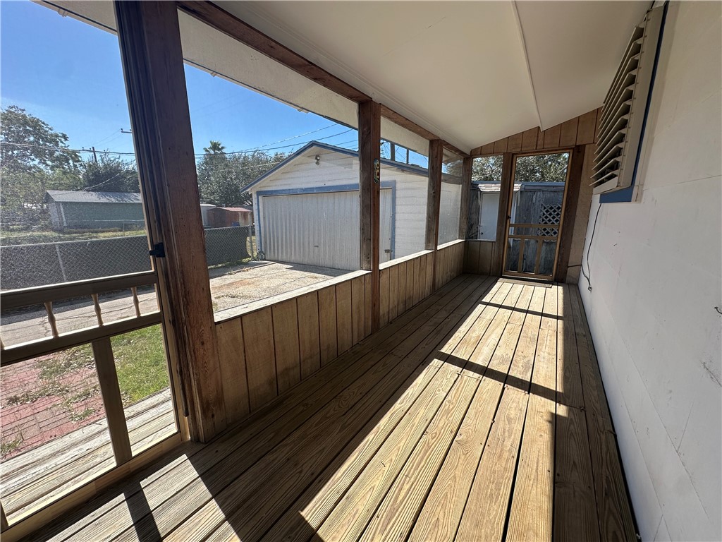 1133 Austin Street Portland, TX 78374 - Photo 29 of 32 a view of balcony with wooden floor