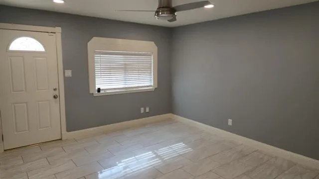 an empty room with a window