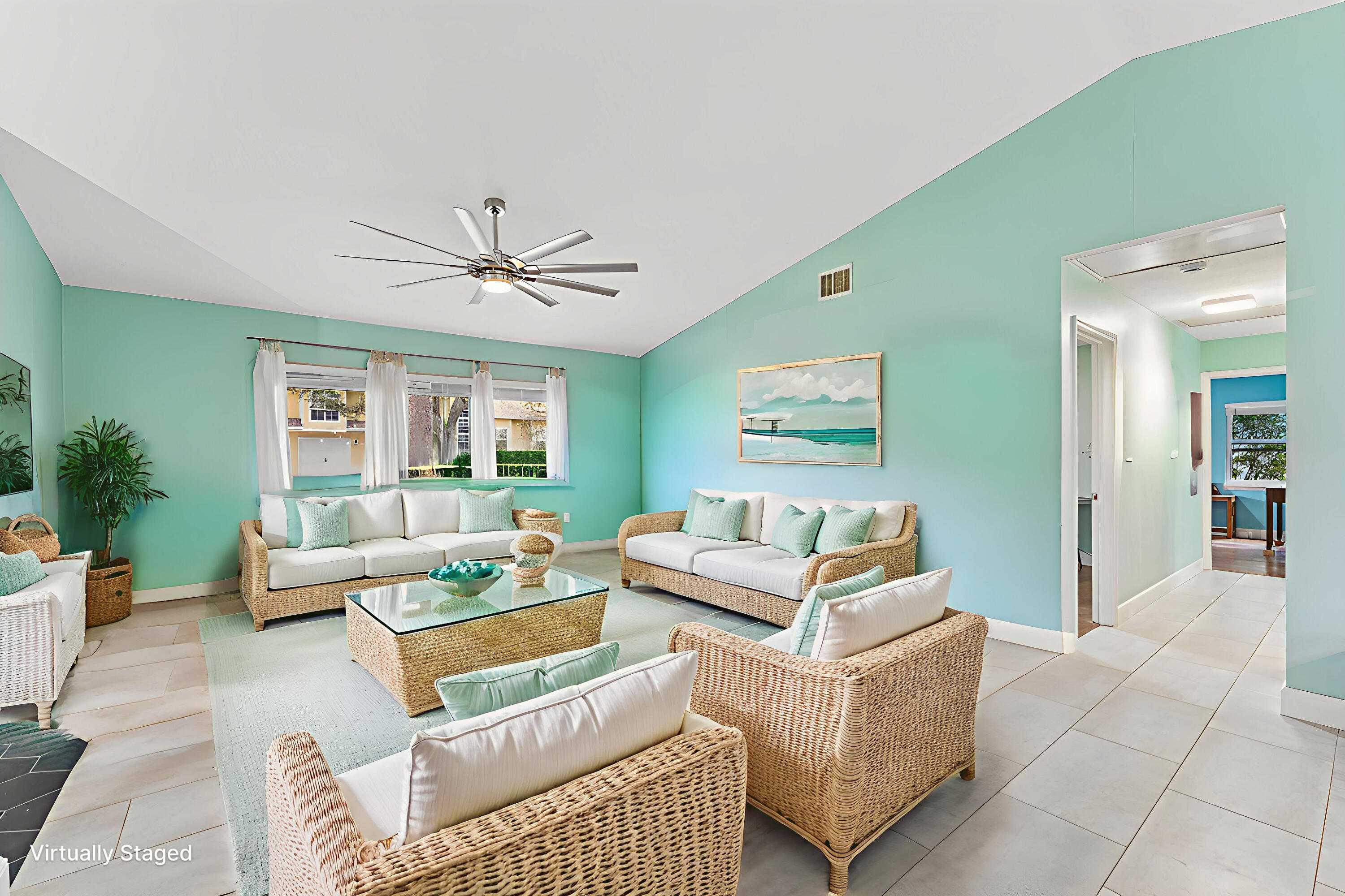 709 Warren Drive Jupiter, FL 33458 - Photo 13 of 57 Virtually staged living room perspective